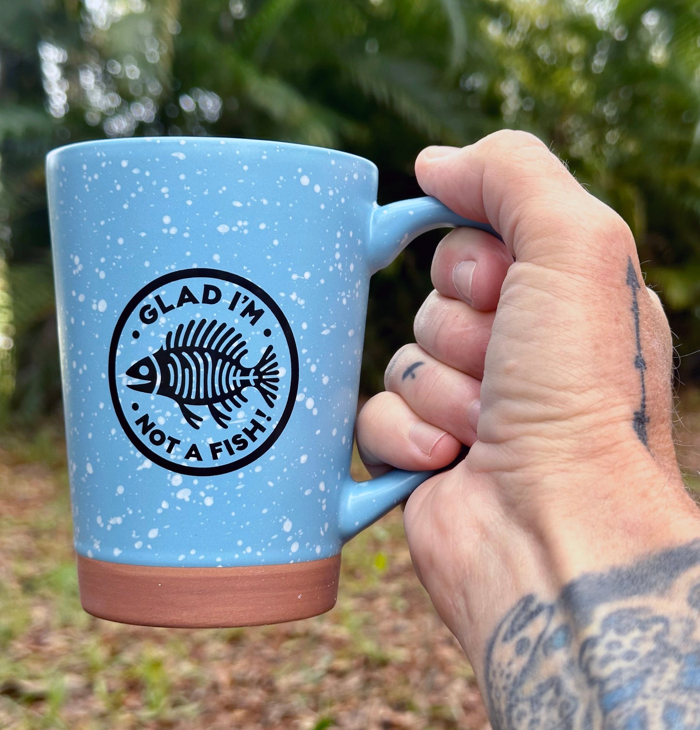 14 OZ. Ceramic Speckled Glaze Coffee Mug - Sky Blue